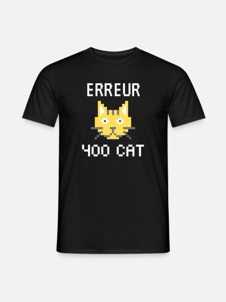 erreur 400 cat - T-shirt homme - noir
