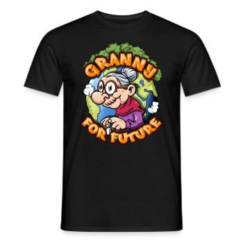 Granny for Future - Men's T-Shirt - black - Front - AI Model Male 178 light (178cm)