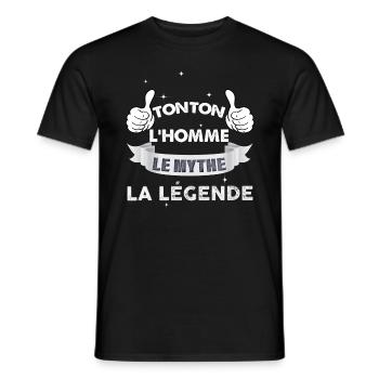 Uncle the man Humor idea Gift Toton Legend - Men's T-Shirt - black - Front - AI Model Male 178 light (178cm)