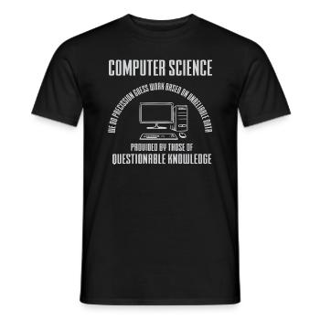 Lustiger Informatiker Spruch, Informatik - Männer T-Shirt - Schwarz - Vorne - AI Model Male 178 light (178cm)
