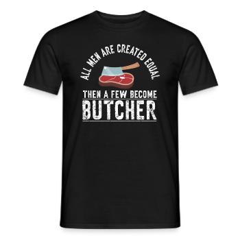 Metzger Fleischer Sprücher I Metzgerei - Männer T-Shirt - Schwarz - Vorne - AI Model Male 178 light (178cm)