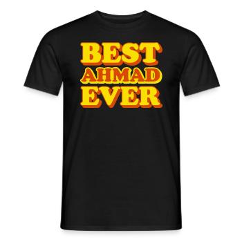 Ahmad Vorname lustiges Geschenk - Männer T-Shirt - Schwarz - Vorne - AI Model Male 178 light (178cm)