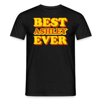 Ashley Prénom Cadeau drôle - T-shirt homme - noir - Devant - AI Model Male 178 light (178cm)