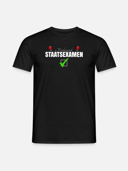 Staatsexamen Mathematik - Männer T-Shirt - Schwarz