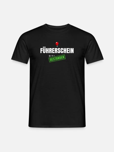 Führerschein Bestanden - Männer T-Shirt - Schwarz