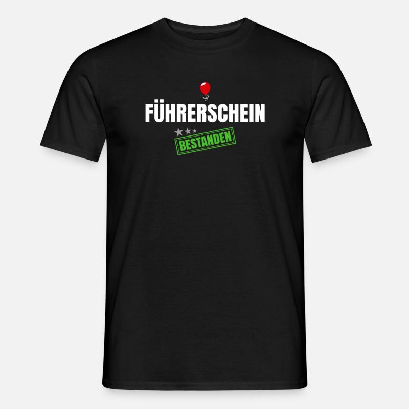 Führerschein Bestanden - Männer T-Shirt - Schwarz