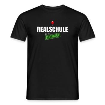 Realschule Bestanden - Männer T-Shirt - Schwarz - Vorne - AI Model Male 178 light (178cm)