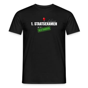 1. Staatsexamen Lehramt - Männer T-Shirt - Schwarz - Vorne - AI Model Male 178 light (178cm)