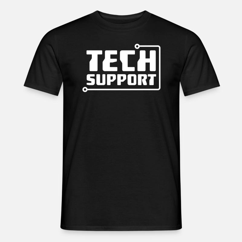 Technischer Support - Männer T-Shirt - Schwarz