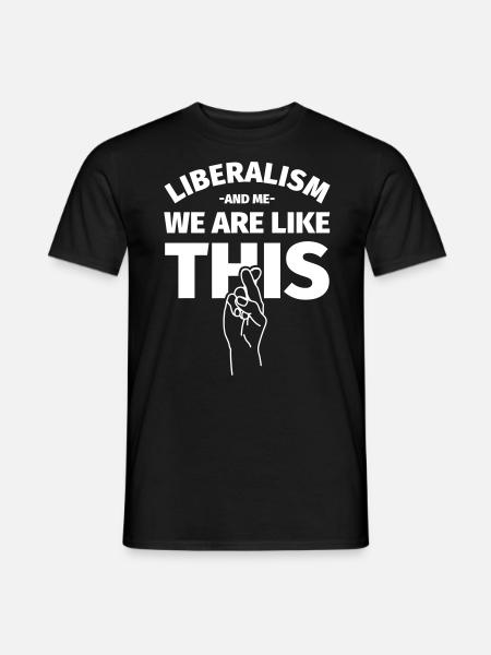 Liberalismus Liberaler - Männer T-Shirt - Schwarz