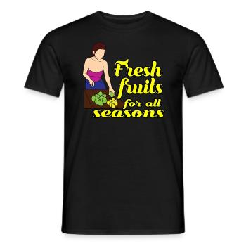 FRUITS FRAIS POUR TOUTE SAISON - T-shirt homme - noir - Devant - AI Model Male 178 light (178cm)