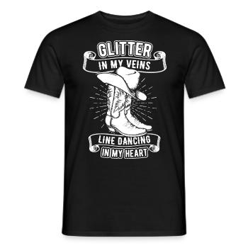 Line dance Tanzen Cowboystiefel Country Geschenk - Männer T-Shirt - Schwarz - Vorne - AI Model Male 178 light (178cm)