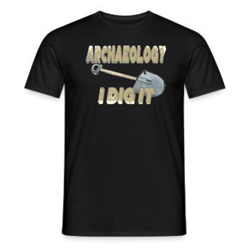 Archéologie je la fouille Archéologie Puns Drôle - T-shirt homme - noir - Devant - AI Model Male 178 light (178cm)