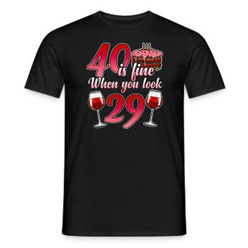 40. Geburtstag witziges Geschenk zum 40er Birthday - Männer T-Shirt - Schwarz - Vorne - AI Model Male 178 light (178cm)