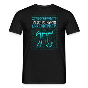 Mathe Sprüche, Geschenk zB Geburtstag, Nerd Pi Day - Männer T-Shirt - Schwarz - Vorne - AI Model Male 178 light (178cm)