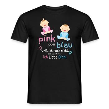 Grossesse naissance bébé femme enceinte - T-shirt homme - noir - Devant - AI Model Male 178 light (178cm)