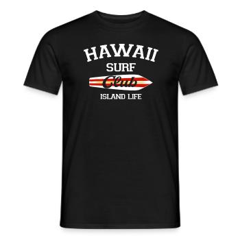 Hawaii Surf Club Vintage Retro Surfing Beach - Men's T-Shirt - black - Front - AI Model Male 178 light (178cm)