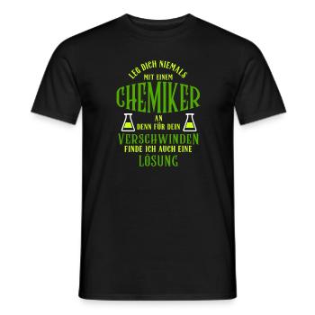 Chemie Chemiker Lösung lustig nerds geeks Spruch - Männer T-Shirt - Schwarz - Vorne - AI Model Male 178 light (178cm)