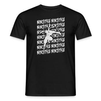 Ninjutsu Repeat Ninja Martial Arts Training White - Men's T-Shirt - black - Front - AI Model Male 178 light (178cm)