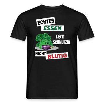 Veganer Vegan Tierschutz Tierrechte Soja Tofu - Männer T-Shirt - Schwarz - Vorne - AI Model Male 178 light (178cm)