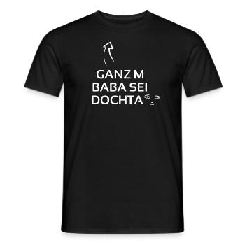 Tout m Baba est le cadeau de Dochta Franken - T-shirt homme - noir - Devant - AI Model Male 178 light (178cm)