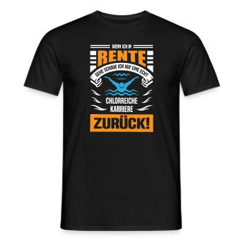 Bademeister Rente Rentner Rettungsschwimmer - Männer T-Shirt - Schwarz - Vorne - AI Model Male 178 light (178cm)