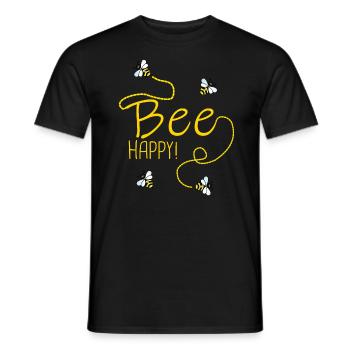 Abeille abeille apiculteur abeille heureux - T-shirt homme - noir - Devant - AI Model Male 178 light (178cm)