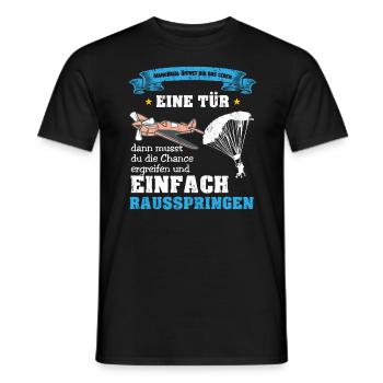 Fallschirmspringen Skydiving Luftsport Tandem - Männer T-Shirt - Schwarz - Vorne - AI Model Male 178 light (178cm)