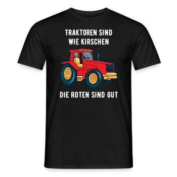 Traktoren sind wie Kirschen Traktor Bauer Landwirt - Männer T-Shirt - Schwarz - Vorne - AI Model Male 178 light (178cm)