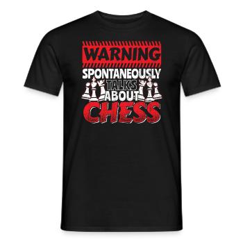 Échecs d’avertissement spontanée discours sur chess - T-shirt homme - noir - Devant - AI Model Male 178 light (178cm)