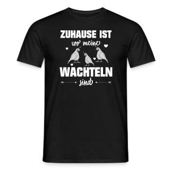 Wachteln Zuhause ist wo meine Wachteln sind - Männer T-Shirt - Schwarz - Vorne - AI Model Male 178 light (178cm)