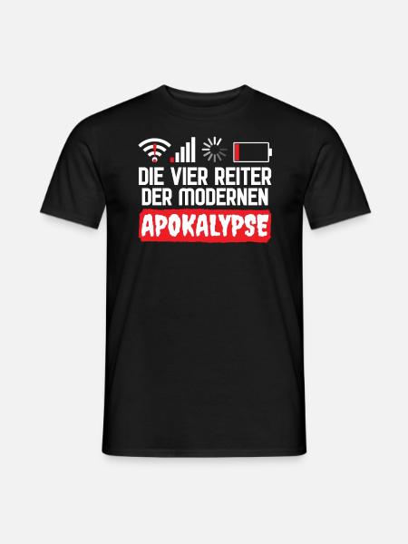 Wlan Die vier die Reiter der modernen Apokalypse - Männer T-Shirt - Schwarz