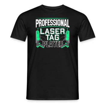 Lasertag Professional Laser Tag Player Lasergame - Men's T-Shirt - black - Front - AI Model Male 178 light (178cm)