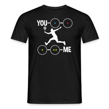 Squash Spieler Squashen Squashball You and Me - Männer T-Shirt - Schwarz - Vorne - AI Model Male 178 light (178cm)
