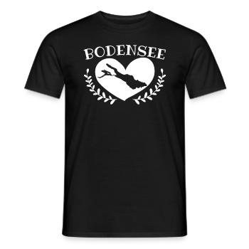 Vacances au lac de Constance Région du lac de Constance Love - T-shirt homme - noir - Devant - AI Model Male 178 light (178cm)