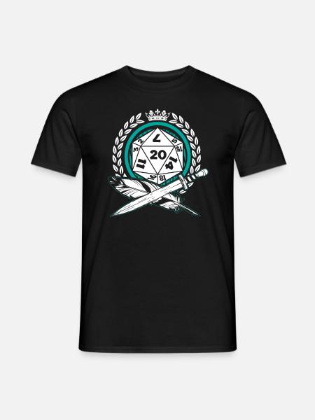 Rollenspiele Würfel D20 Fantasy Tabletop-Spiele - Männer T-Shirt - Schwarz