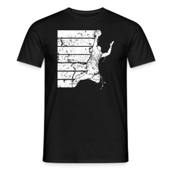Basketball Streetball Basketballspieler Vintage - Männer T-Shirt - Schwarz - Vorne - AI Model Male 178 light (178cm)