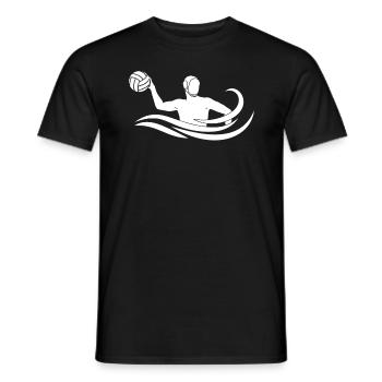Water polo club water polo players water polo players - Men's T-Shirt - black - Front - AI Model Male 178 light (178cm)