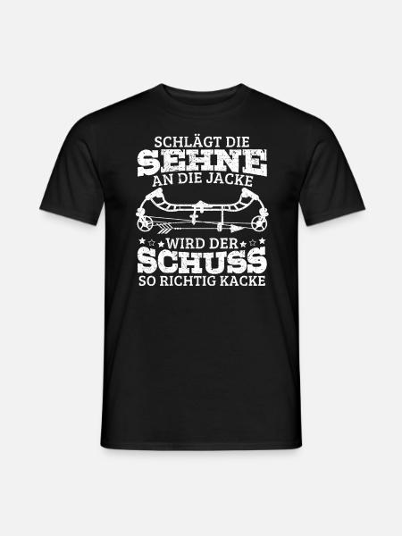 Bogenschießen Bogenschütze Bogen Compoundbogen - Männer T-Shirt - Schwarz