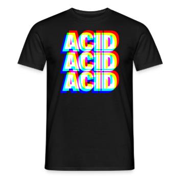Acid House Techno Raver DJ Festival Party Gift - T-shirt homme - noir - Devant - AI Model Male 178 light (178cm)