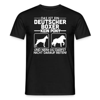 Boxerpapa Das ist ein deutscher Boxer kein Pony - Männer T-Shirt - Schwarz - Vorne - AI Model Male 178 light (178cm)
