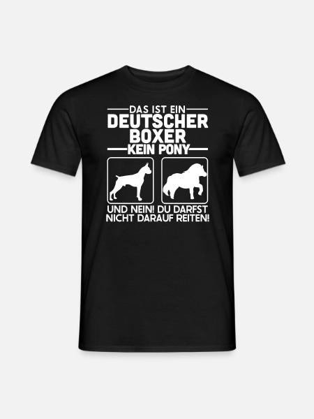 Boxerpapa Das ist ein deutscher Boxer kein Pony - Männer T-Shirt - Schwarz