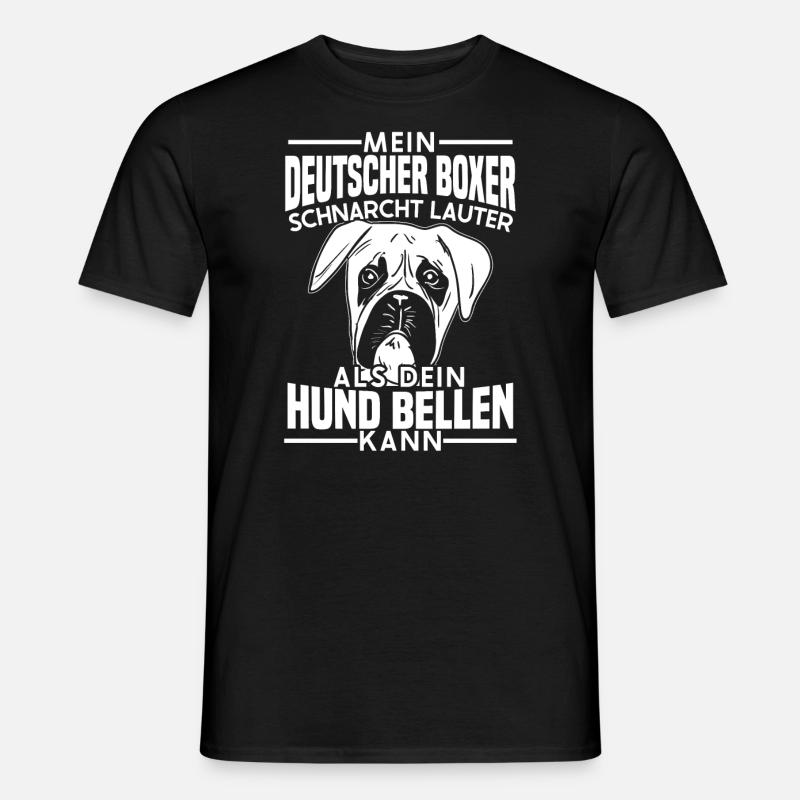 Lustiger Spruch Deutscher Boxer Hunderasse - Männer T-Shirt - Schwarz