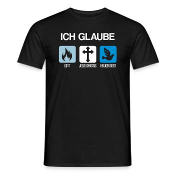 Jesus Christus Gott Heiliger Geist Christentum - Männer T-Shirt - Schwarz - Vorne - AI Model Male 178 light (178cm)