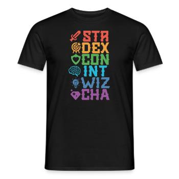 RPG Game Master Jeu de rôle Maître de jeu - T-shirt homme - noir - Devant - AI Model Male 178 light (178cm)
