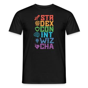 RPG Roleplay - Men's T-Shirt - black - Front - AI Model Male 178 light (178cm)