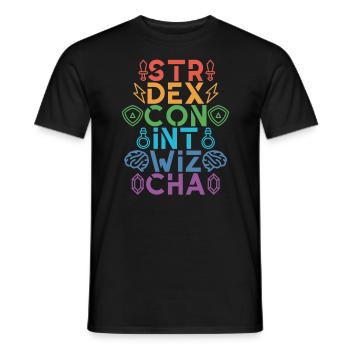 RPG Roleplay Fantasy - Men's T-Shirt - black - Front - AI Model Male 178 light (178cm)