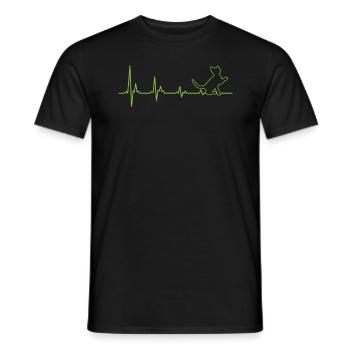 Les chats aiment les chats amoureux des chats - T-shirt homme - noir - Devant - AI Model Male 178 light (178cm)