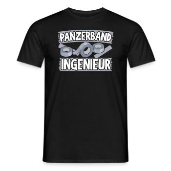 Panzerband Ingenieur Maschinenbauer Techniker - Männer T-Shirt - Schwarz - Vorne - AI Model Male 178 light (178cm)