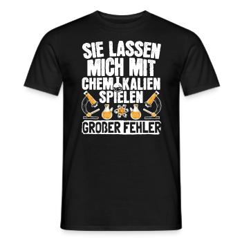 Chemie Beruf Chemikant Mit Chemikalien Spielen - Männer T-Shirt - Schwarz - Vorne - AI Model Male 178 light (178cm)